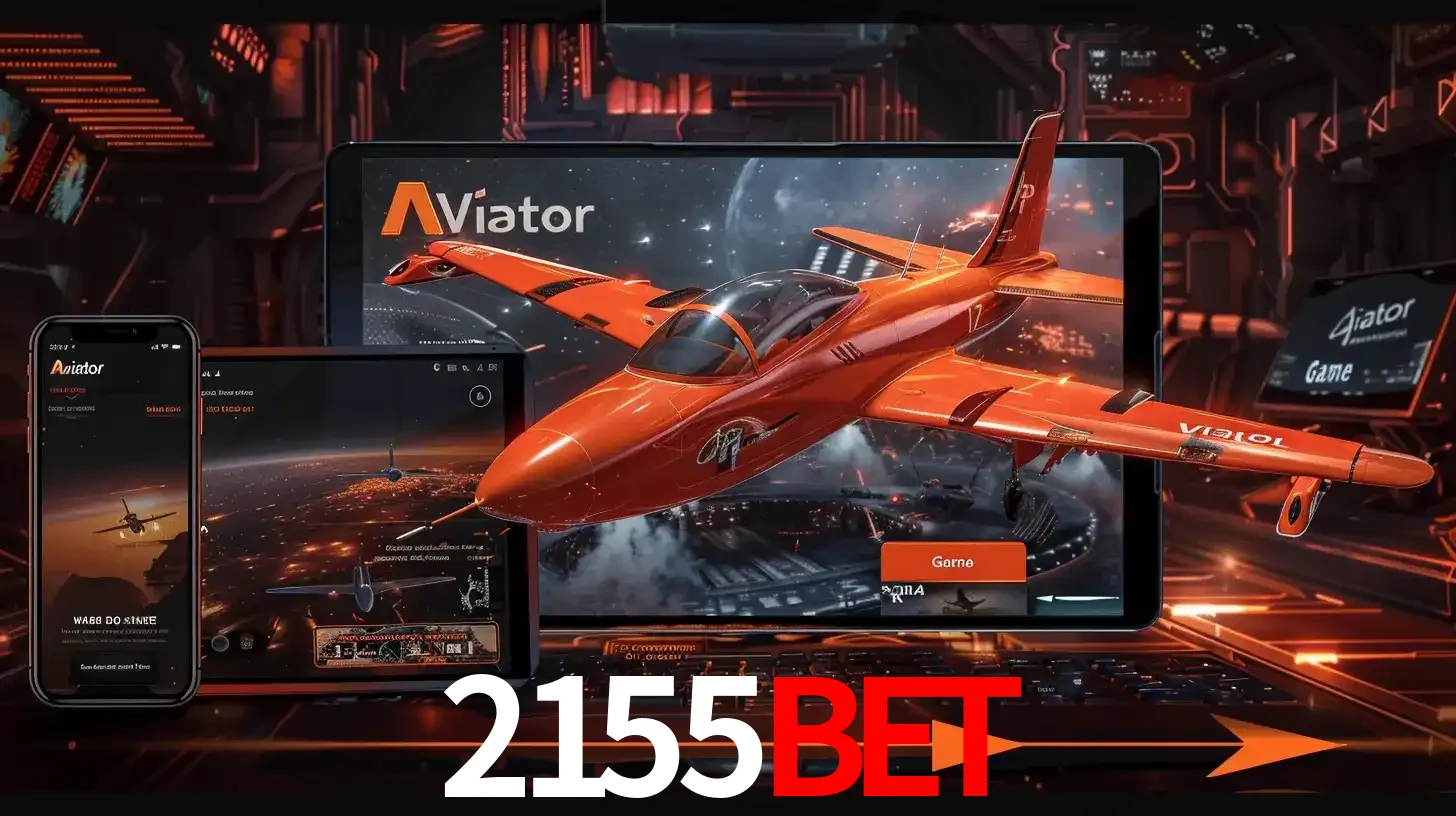 Apresentação tecnológica do jogo Aviator com um avião saindo da tela de um tablet, demonstrando a experiência imersiva em múltiplos dispositivos no 2155bet.