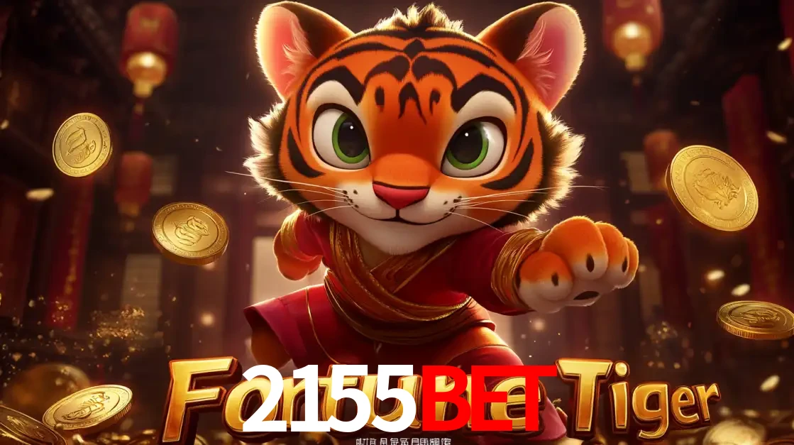 O carismático mascote do jogo de slot Fortune Tiger, um tigre fofo em pose de artes marciais, pronto para trazer sorte e multiplicadores de ganhos no cassino online 2155bet.