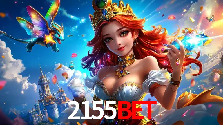 A princesa de um reino de fantasia mágico, com seu pequeno dragão, apresentando um mundo de prêmios encantados nos jogos de caça-níqueis do cassino 2155bet.